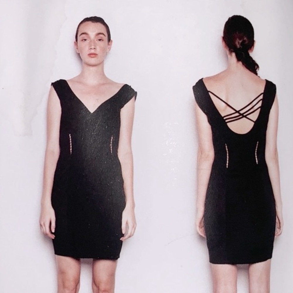 Wrap dress with jersey panels